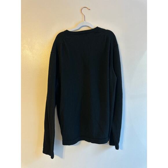 Banana Republic Men’s Extra Fine Italian Merino Wool Pullover Sweater Black L - Picture 3 of 4